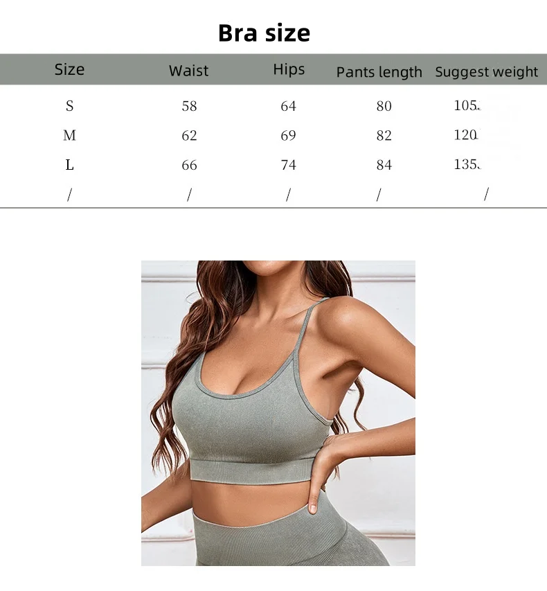 Women's Double Zipper Long-Sleeved Yoga Suit Adjustable Cross-Over Bra High-Waist Hip-Raising Trousers Three-Piece sports Set details