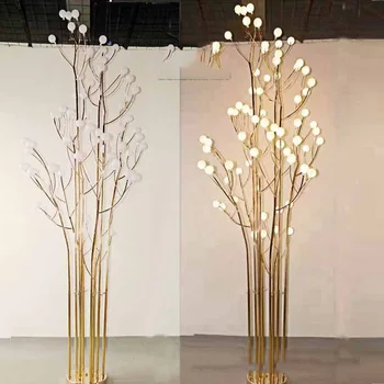 High-quality 2.1M Wedding Hall Hotel stage props road lights fleshy tree ornaments venue layout props decorative lights.
