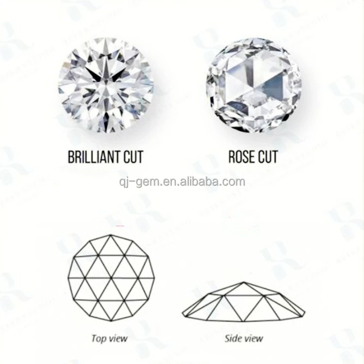 Brilliant Cut Moissanite What Is A Rose Cut Stone Excellent Round