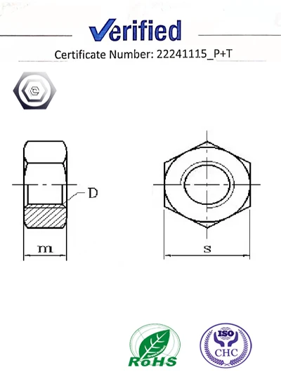 Din934 Hex Nut Stainless Steel 304 Hexagon Nut - Buy Hex Nut din934 ...