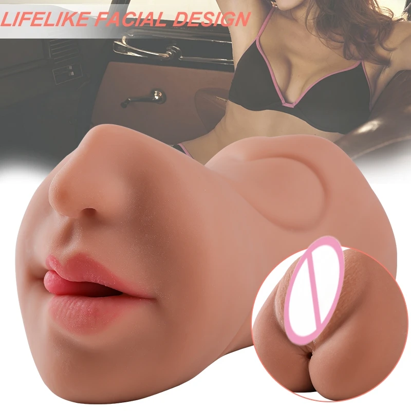 Free Sample 3 in 1 Artificial Pussy Mouth Vagina Anal Realistic Pocket Pussy Deep Throat Sex Toys for Men Sex Shop Product