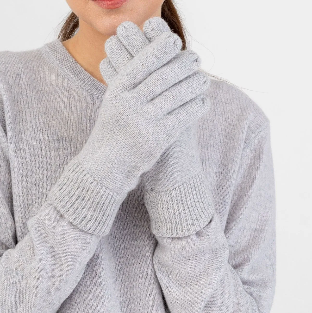 Роскошные пользовательские трикотажные зимние теплые перчатки унисекс шерстяные кашемировые