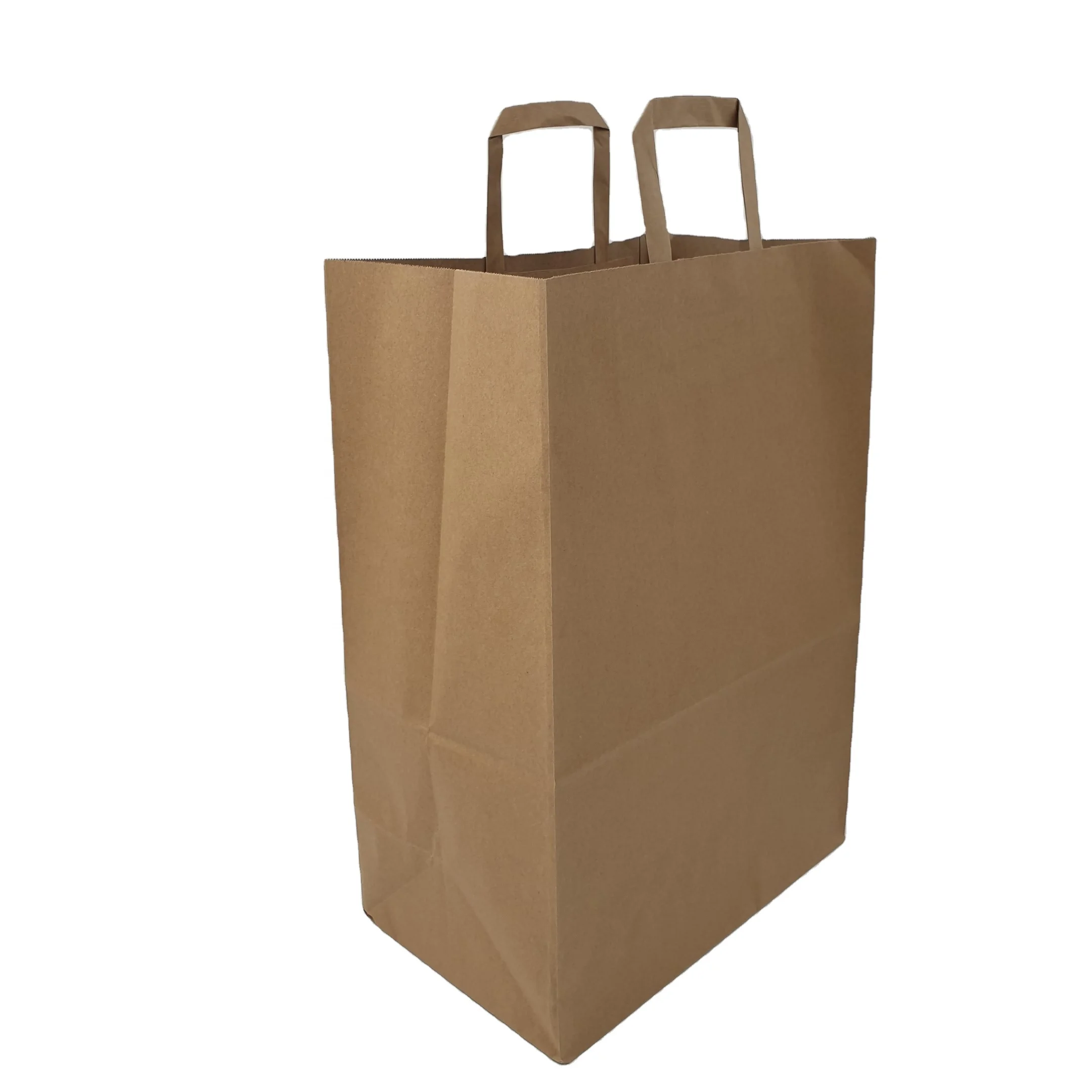 Kraft Paper Bag China Cheap Flexo Printing Carrying Bag Customized Logo