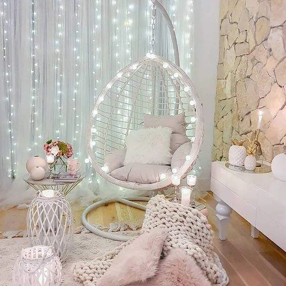 product modern durable hotel balcony bedroom style decor outdoor rattan hanging egg swing chair with metal stand nu deco-3