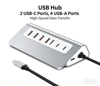 Intpw P9 PRO 10Gbps 9-in-1 USB-C Hub for 4K 60Hz PD 100W 2 Type-A 2.0 SD TF Aluminum Docking Station detail image