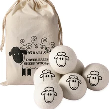 Wool dryer balls organic- natural fabric softener, baby safe, reusable, reduces clothing wrinkles and saves drying time