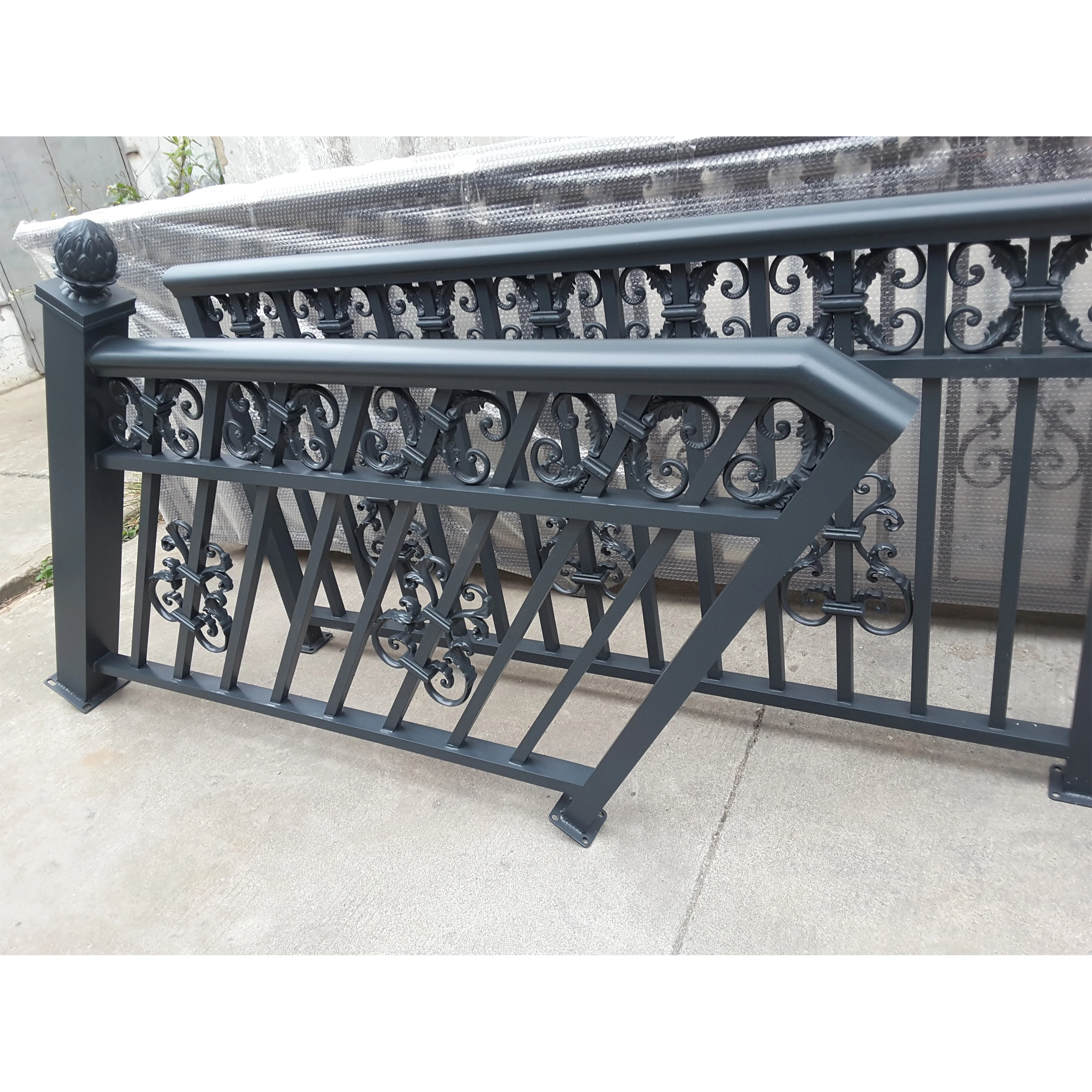 Modern Design Square Pipe Balcony Railing Designs Wrought Iron Gazebo