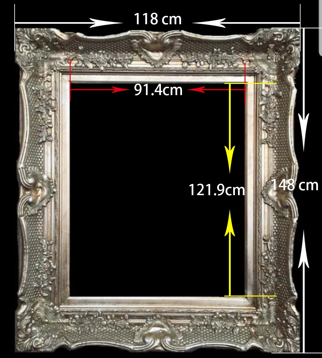 20x24 24x36 24x48 36x48 Inch Middle Ages Baroque Style Ready Made Antique Frames for Oil Paintings