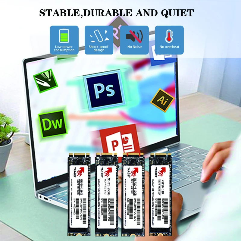 Wholesale 128GB to 1TB M2 SATA SSD NGFF 2280mm Solid Hard Drive