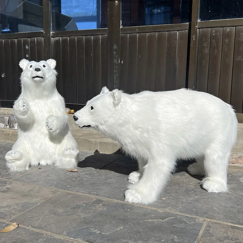 Life Size Anime Outdoor Christmas Polar Bear Plush Ornament