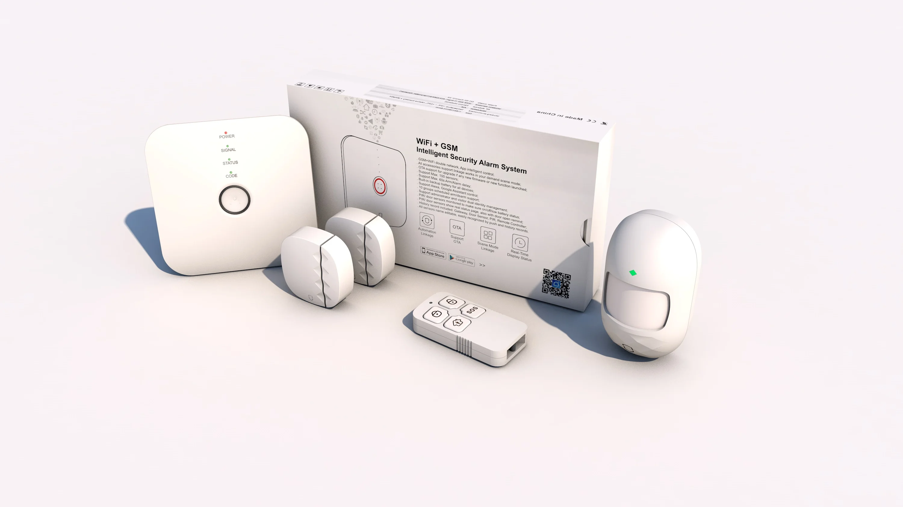 High Quality Wireless Home Security Wifi  Gsm Tuya Control Anti Theft Alarm Panel System Smart Home Alarm Kit