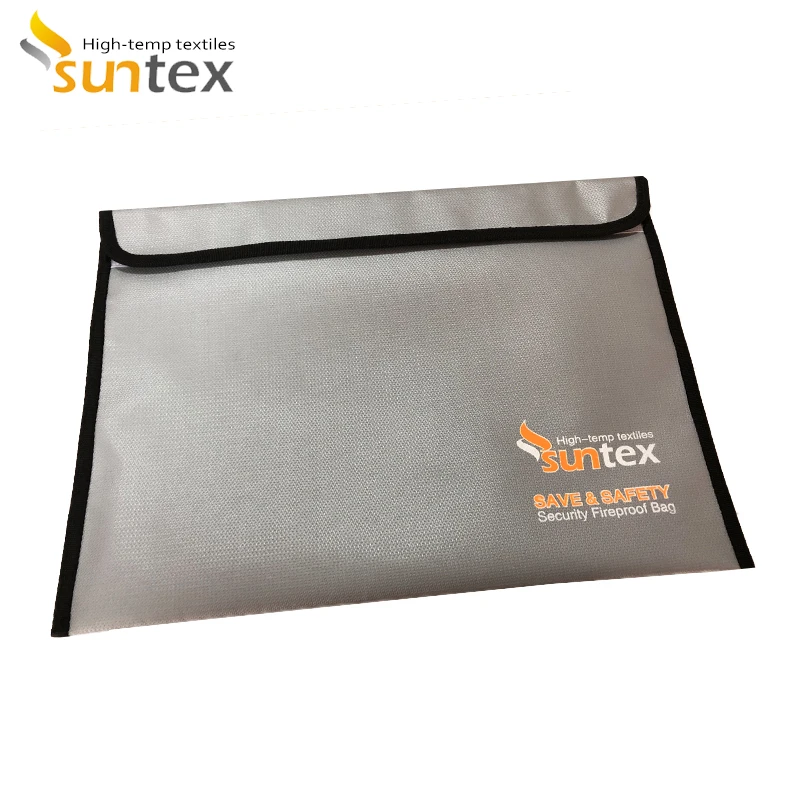 Fire Proof Document Bag Silicone Cloth For Fire Bag