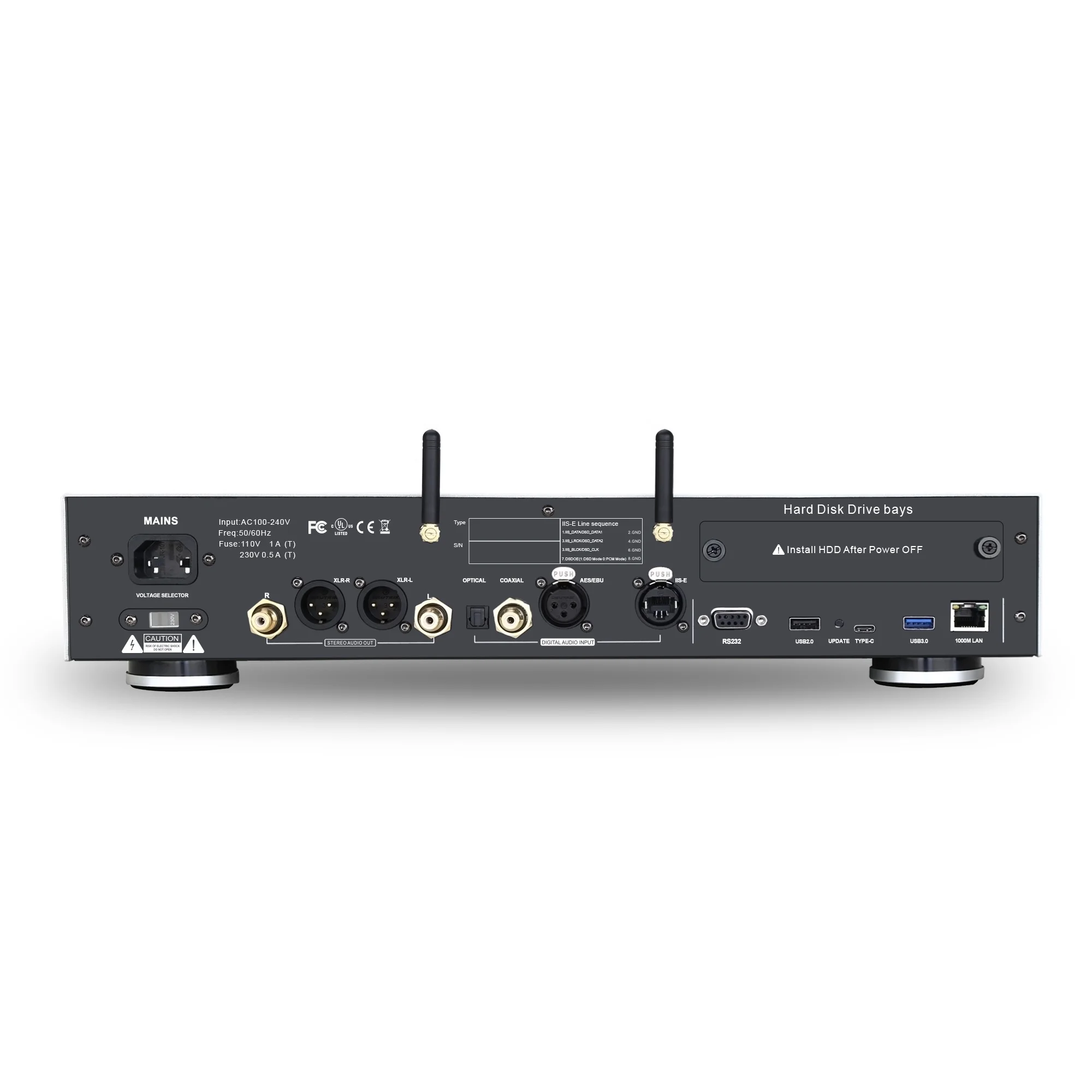 Eweat DMP50 Stereo Network Streamer Player DAC High Resolution Wireless Audio Music Streaming Devices with WiFi (Grey)