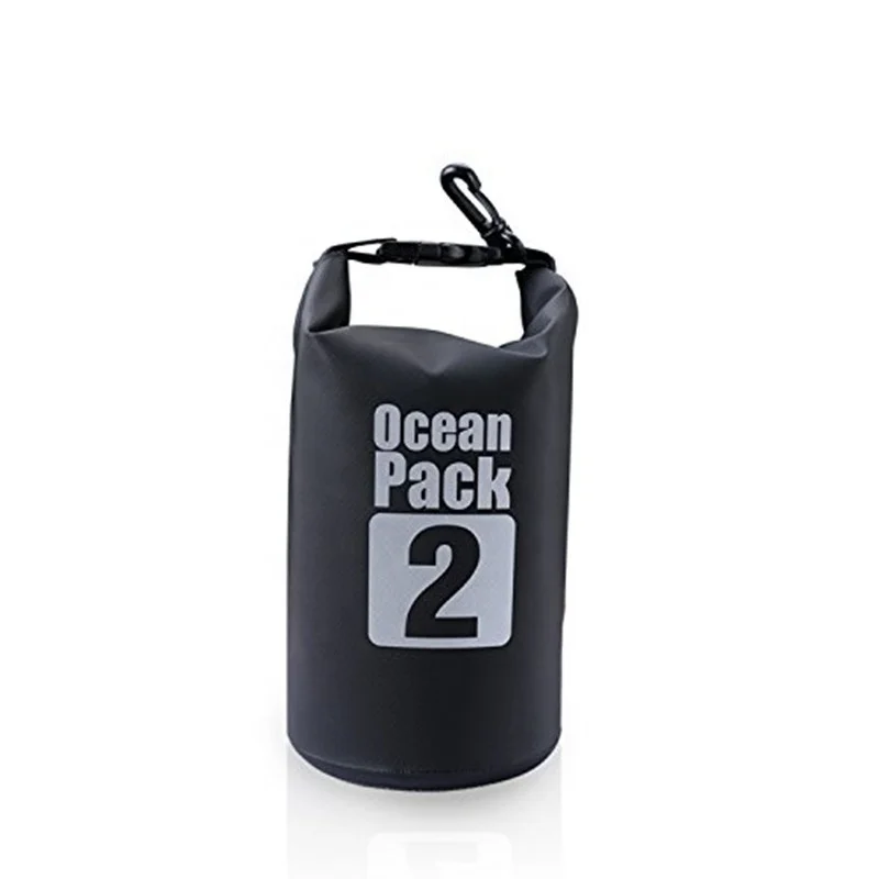 Mini PVC Dry Bag 2L Custom logo Foldable Waterproof Ocean Pack  Survival Backpack Outdoor Bag Free Sample
