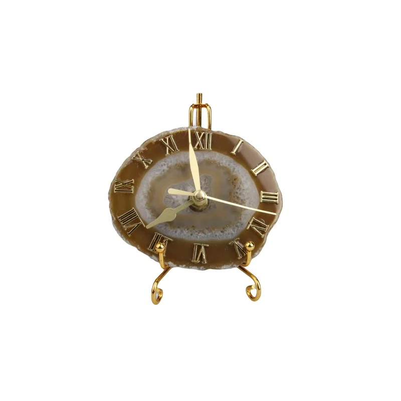 Gem Agate Clock Crystal Desk & Shelf Clocks Home Decor Agate Conch ...