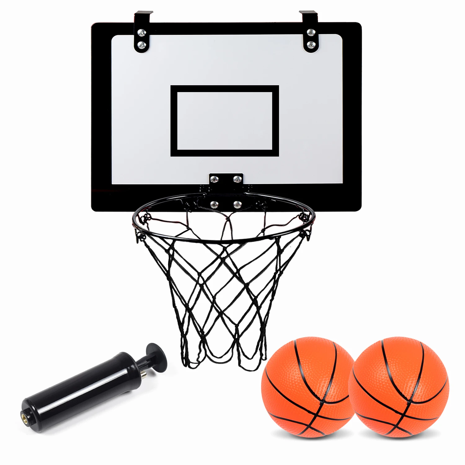 Benutzerdefiniertes Logo an der Wand montiertes Basketballkorb-Übungsspielzeug für Kinder im Innenbereich, faltbares Basketballkorbbrett mit Ring