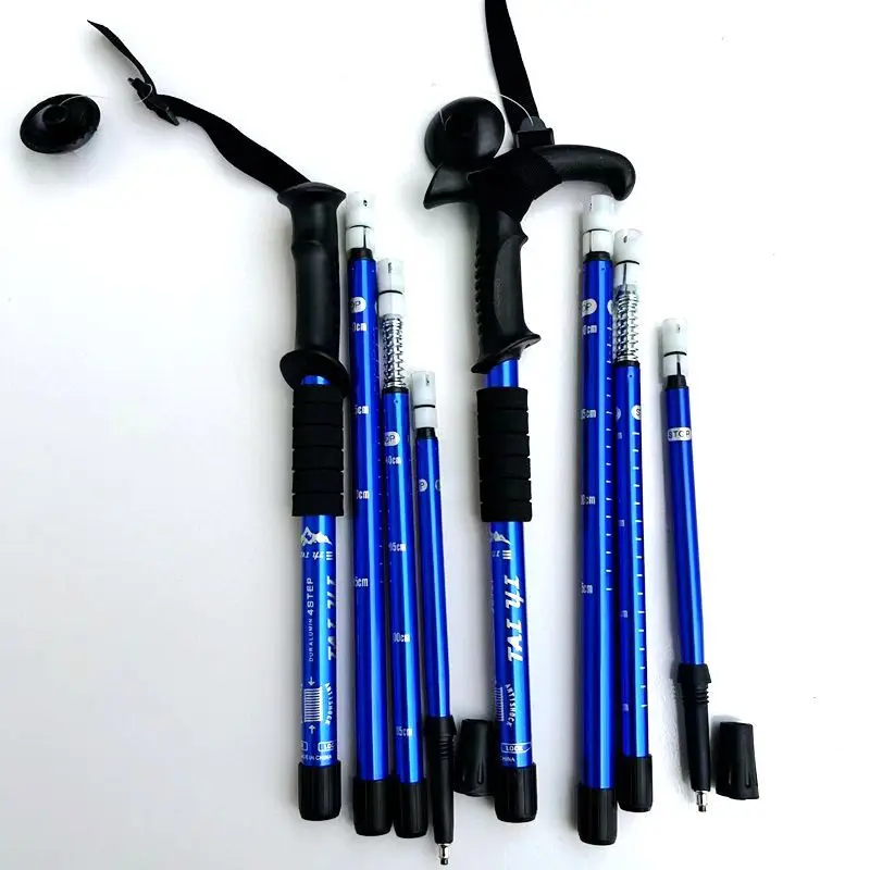 Shock-absorbing Aluminium Trekking Poles Ultra-light Four-section_voghion.com