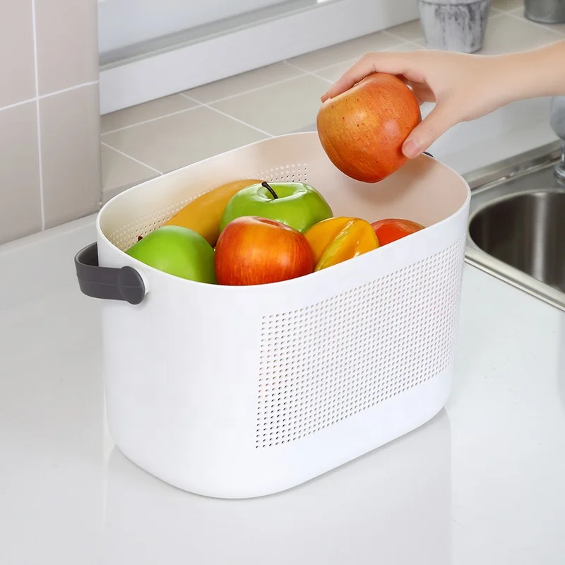 Mulltipurpose PP Countertop Shampoo Bottle Brush Kitchen Bathroom Plastic Storage Basket