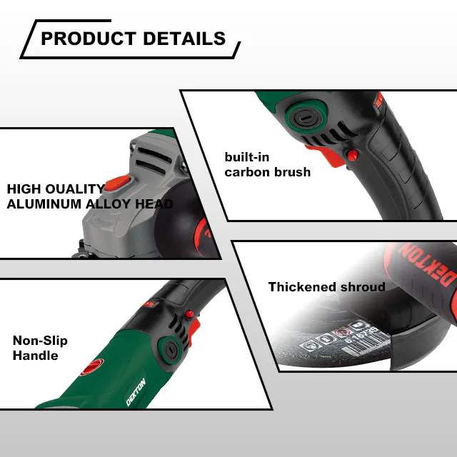 Dekton-LY100A-01-100/115/125mm 850W Professional Angle Grinder Machine-C&U(S&F) Bearings Inside details