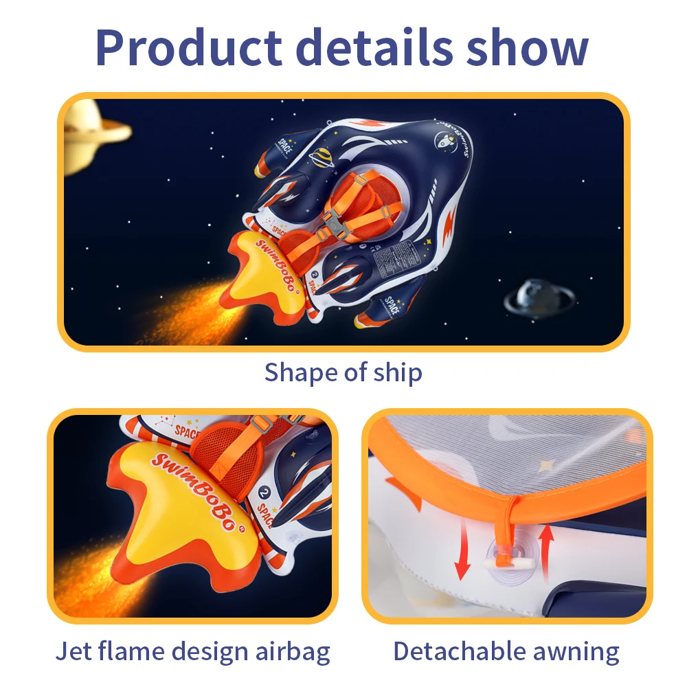 Swimbobo Inflatable Baby Swimming Float Water Toy Swimming Floats Trainer Child Swim Pool Ring PVC Children Floating for Summer