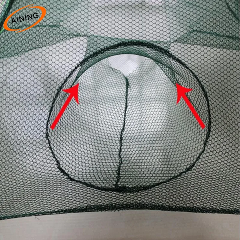 Strong 6 Holes Umbrella Automatic Fishing Trap Cage Fish Net Trap