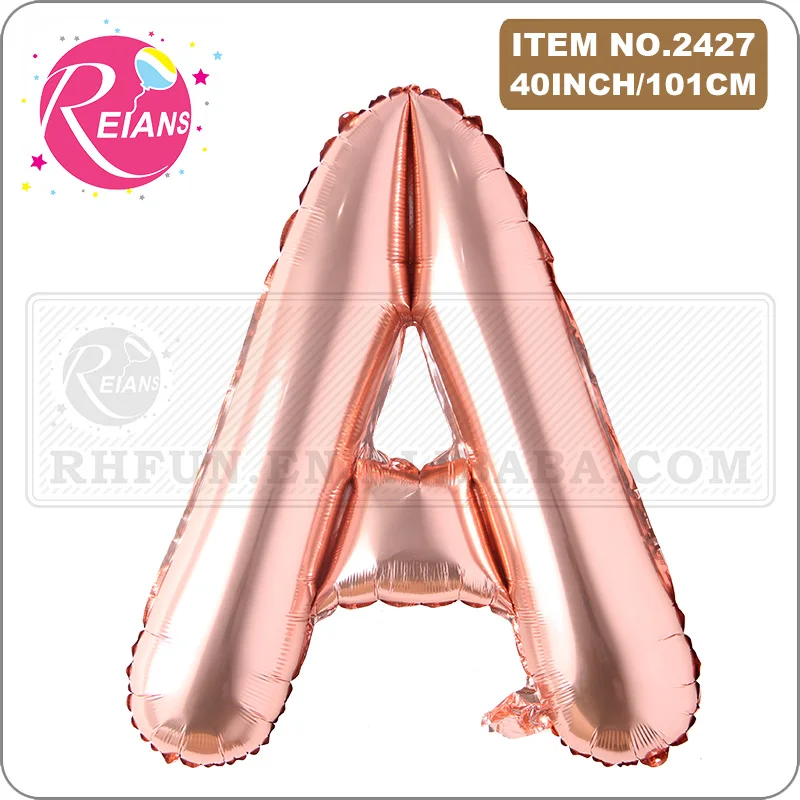 
Большой размер 40 дюймов розовое золото письмо A-Z 0-9 воздушных шаров, первый день рождения, декор Фольга для воздушных шаров цифры гелиевые globos юбилей шары 