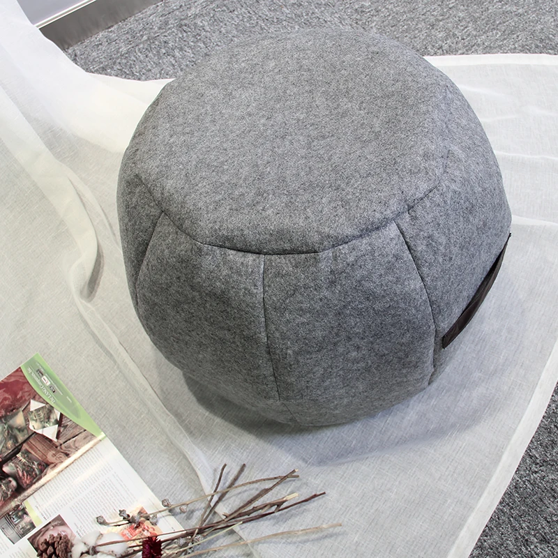 Custom Living Room Popular Portable Beanbag Pouf Beds Ottoman Round Decor Stool