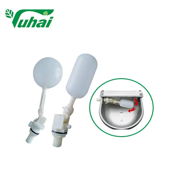 Automatic Cattle Drinker Bowl Valve with Plastic Ball Float Water Level Control Valve for Efficient Animal Drinkers