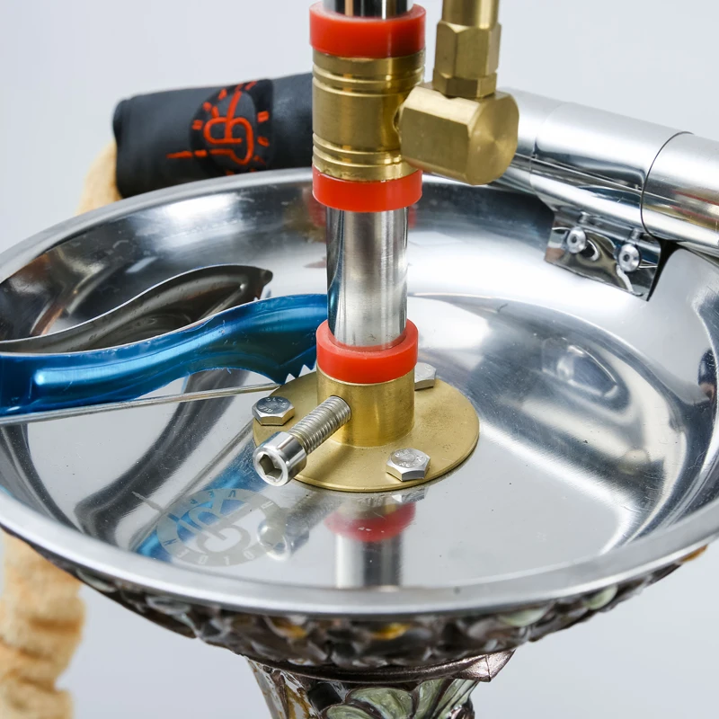 Custom Factory Golden River Beautiful Shesha Cheap 105CM Electronic Portable Hookah