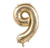Número nueve de oro