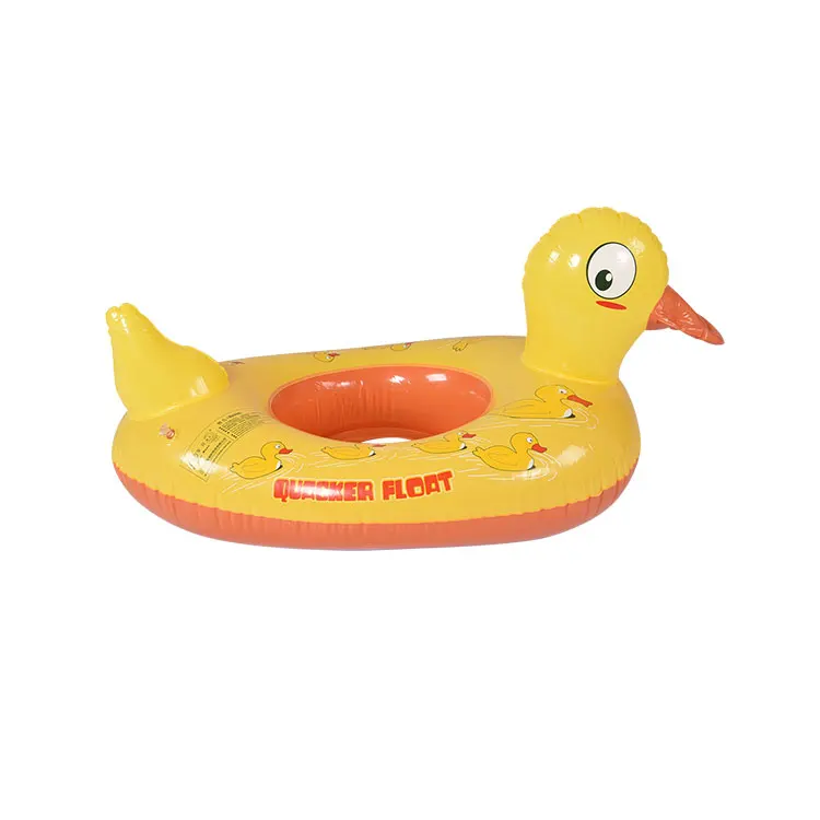 Yellow Duck Inflatable Pool Float Swim Ring With Safety Seat for Kids Inflatable Swimming Rings Suitable Child Swim Ring