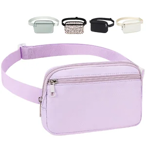 High Quality Women's Jumbo Polyester Sport Waist Bag Waterproof Nylon Crossbody Fanny Pack Logo Pattern Stylish Chest Travel