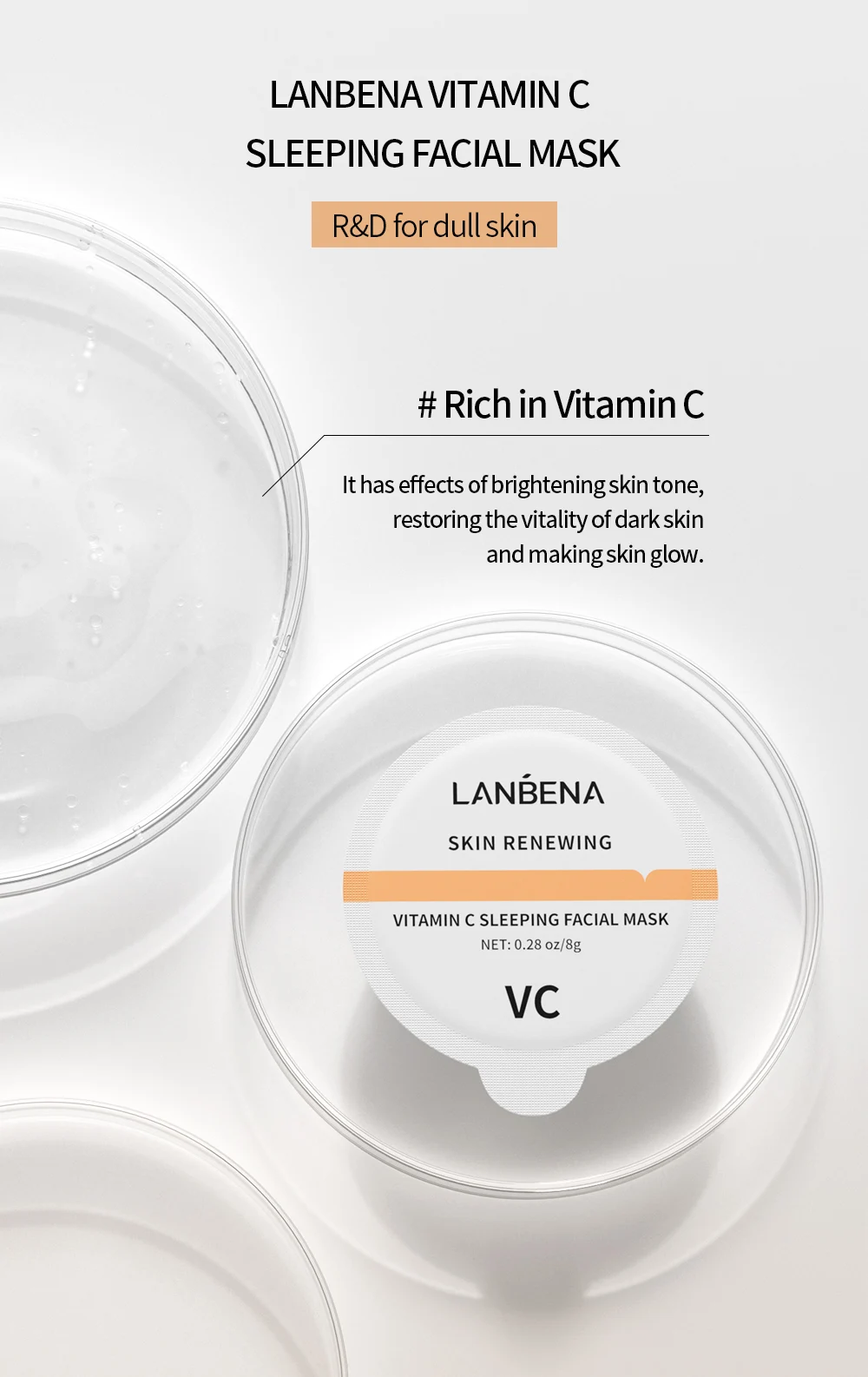 Lanbena Sleep Face Mask Washing Free Retinol Antiaging Vc Whitening
