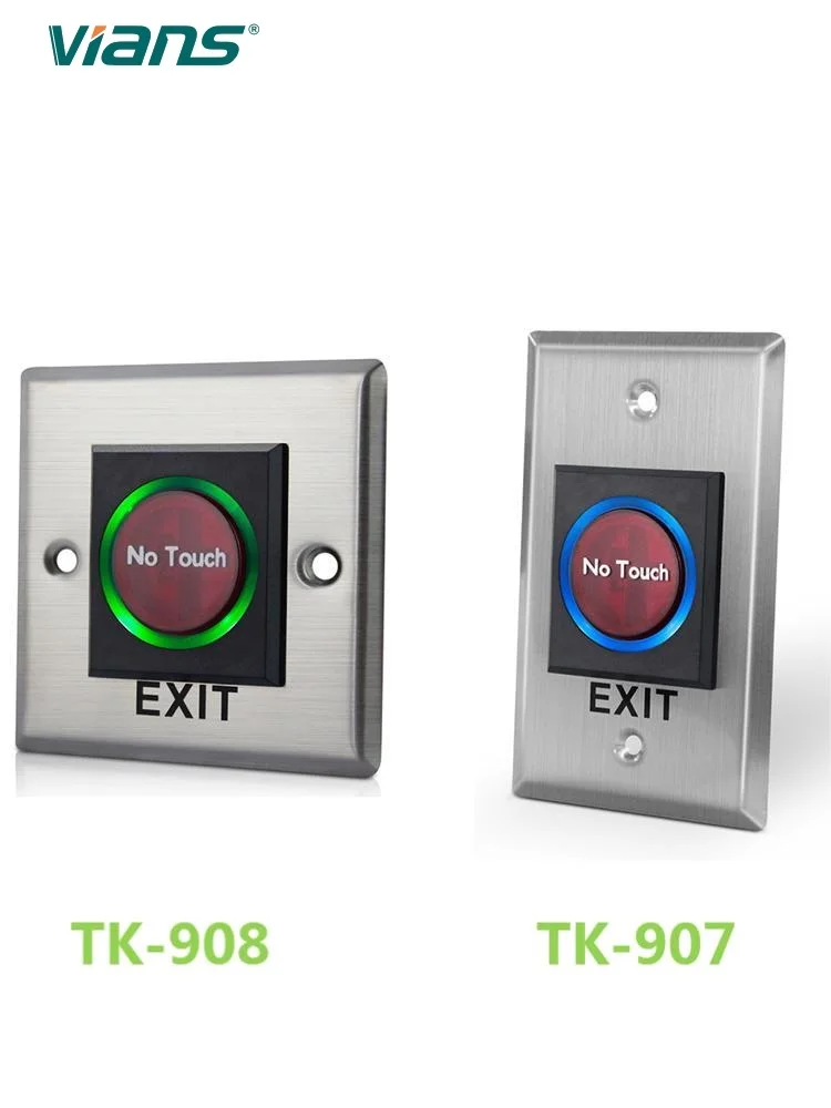 Door Access Control System Exit Button Infrared Sensor No Touch Stainless Button Switch