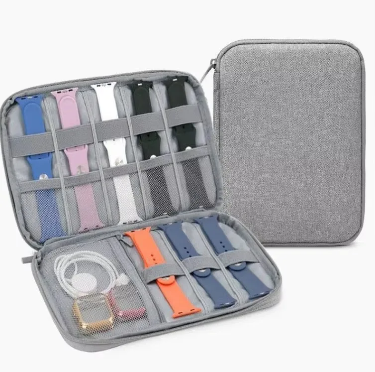 product laudtec custom logo portable travel cable organizer bag watch strap holder  cord storage cases simple business bags yxj40-4