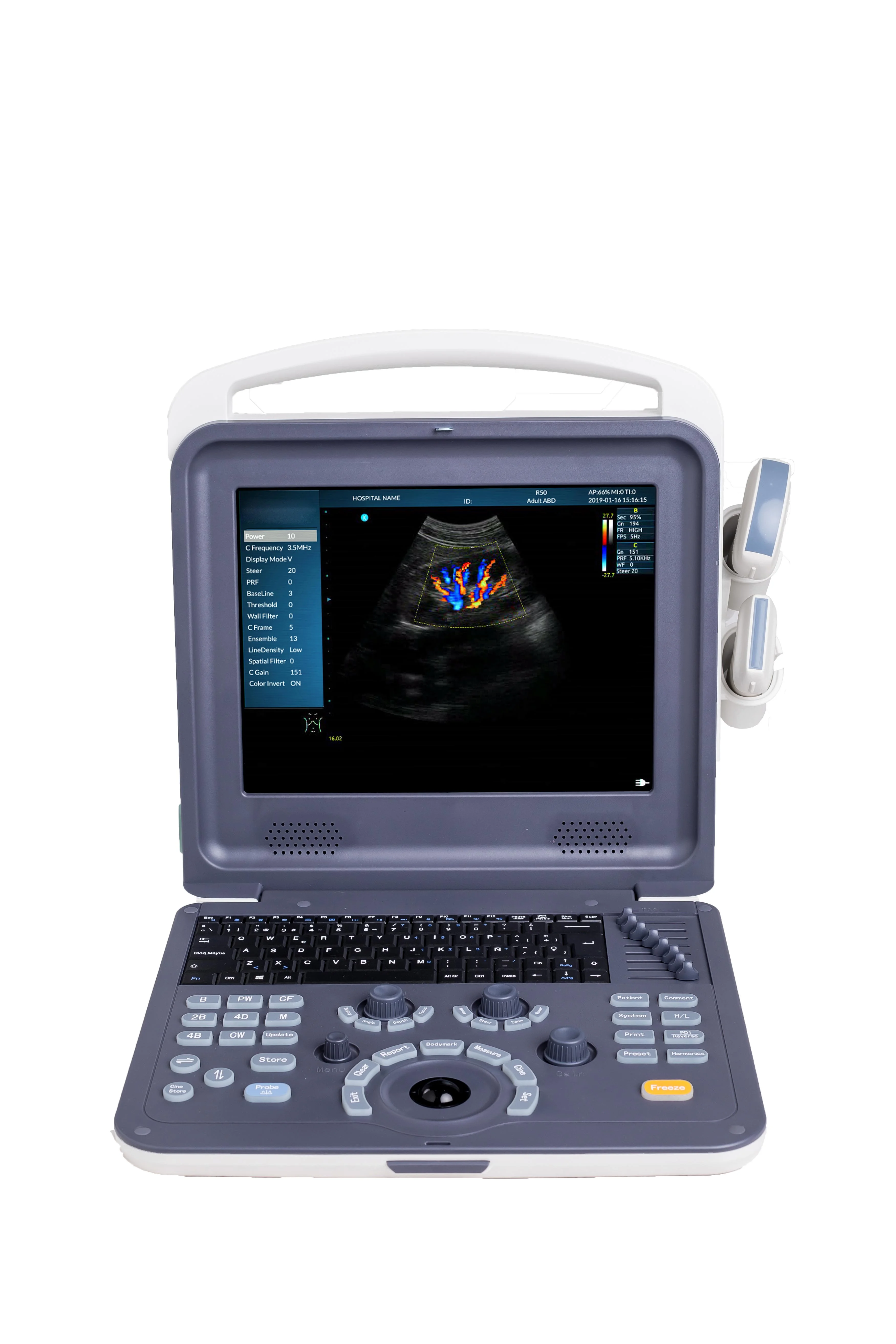 Portable 12 Inch Screen Full Digital Laptop Color Doppler Ultrasound Machine Ultrasonic Diagnostic System for Pet or Human