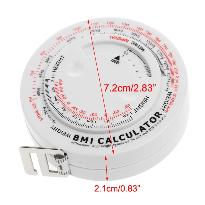 Bifunctional BMI Measure Tape - Waist Circumference Ruler