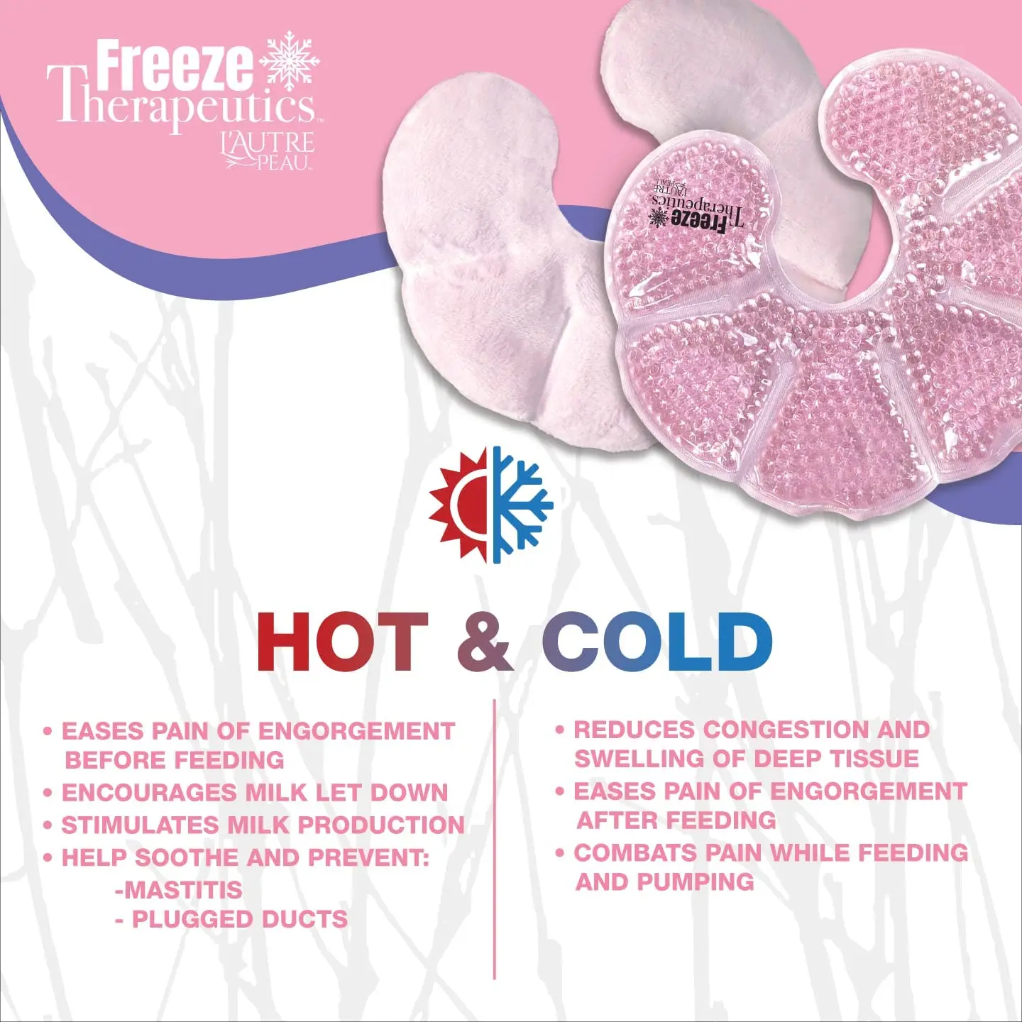 Manufacturer Customized Health Care Supplies Breast Pain Relief Therapy Hot Cold Gel Ice Pack Washable Solid Nursing Pad