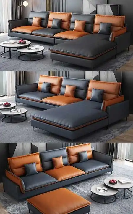 Shop Our 2024 Living Room Sofa Set - Elegant Leather Design