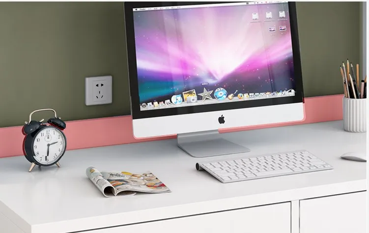 Wholesale Custom Wooden White Children Study Desk with Drawers Classic Computer Desk and Chair Set