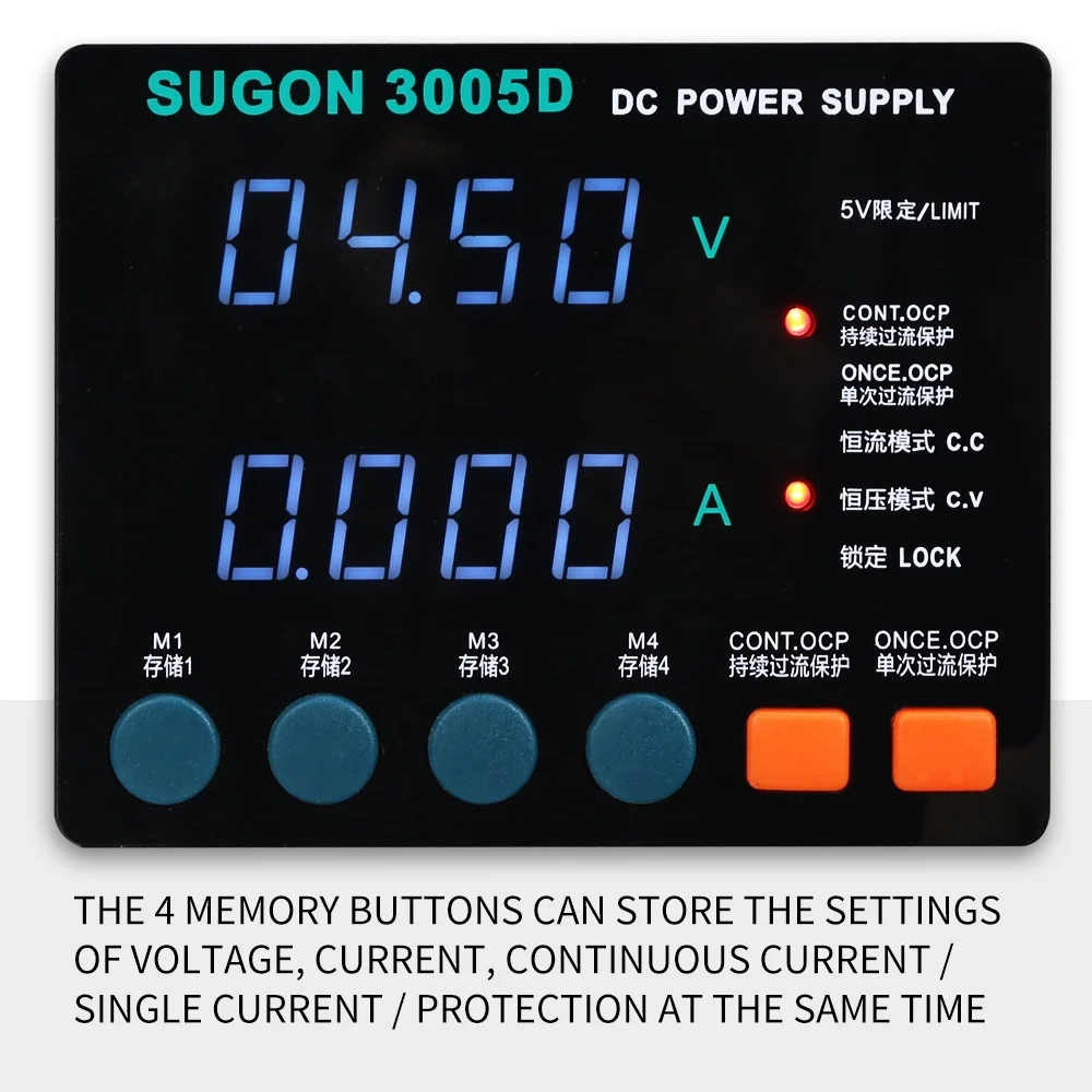 Power Supply 24Vdc SUGON 3005D Switch Mode Variable Power Supply Regulated Dc Power Supply For Phone Laptop PCB Repair