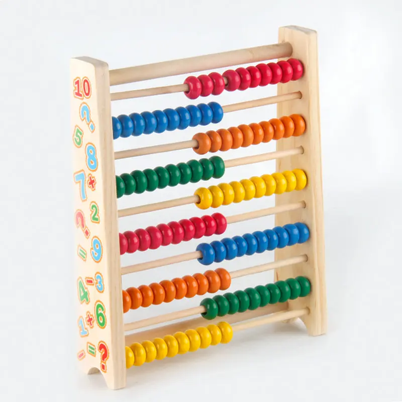 Wooden Abacus Calculating Beads Children Kids Early Learning Educational Toy 