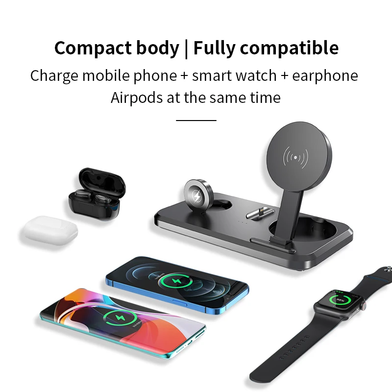QI 15W 3 in 1 Wireless Quick Charging Station fast Charger dock stand for iPhone AirPods iWatch all series