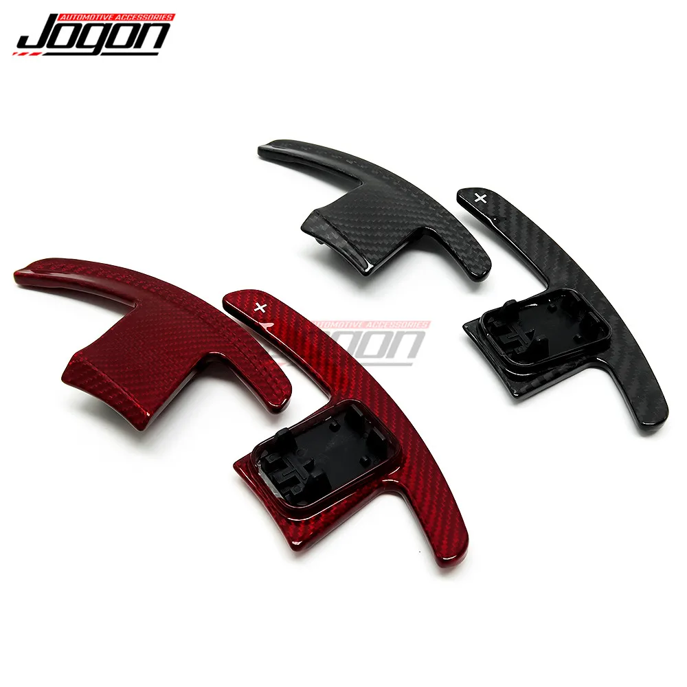 Red Black Real Carbon Fiber Steering Paddle Shifters Extension For BMW 3 5 6 7 X G Series G20 G30 G32 G12 G11 G01 G02 G05 G06