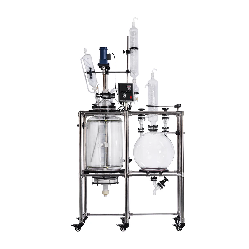 100L Glass Crystallization Filter Reactor for CBD Crystal