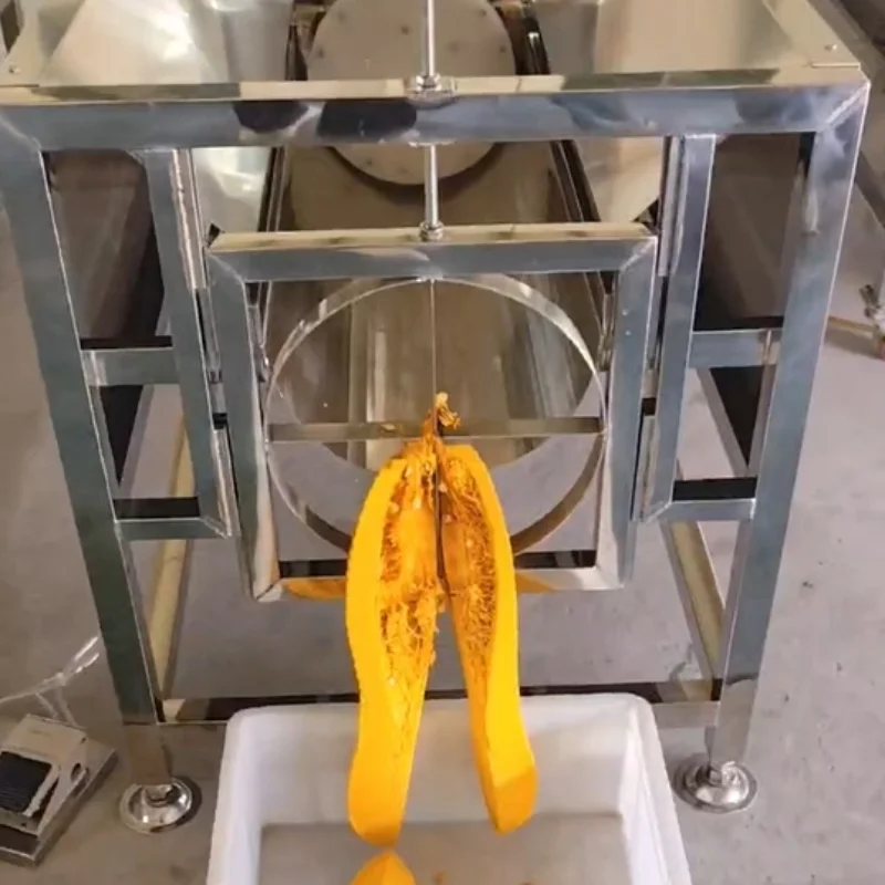 Automatic Melon Cutter Pumpkin Separating Machine Watermelon Winter Melon Pumpkin Cutting Machine