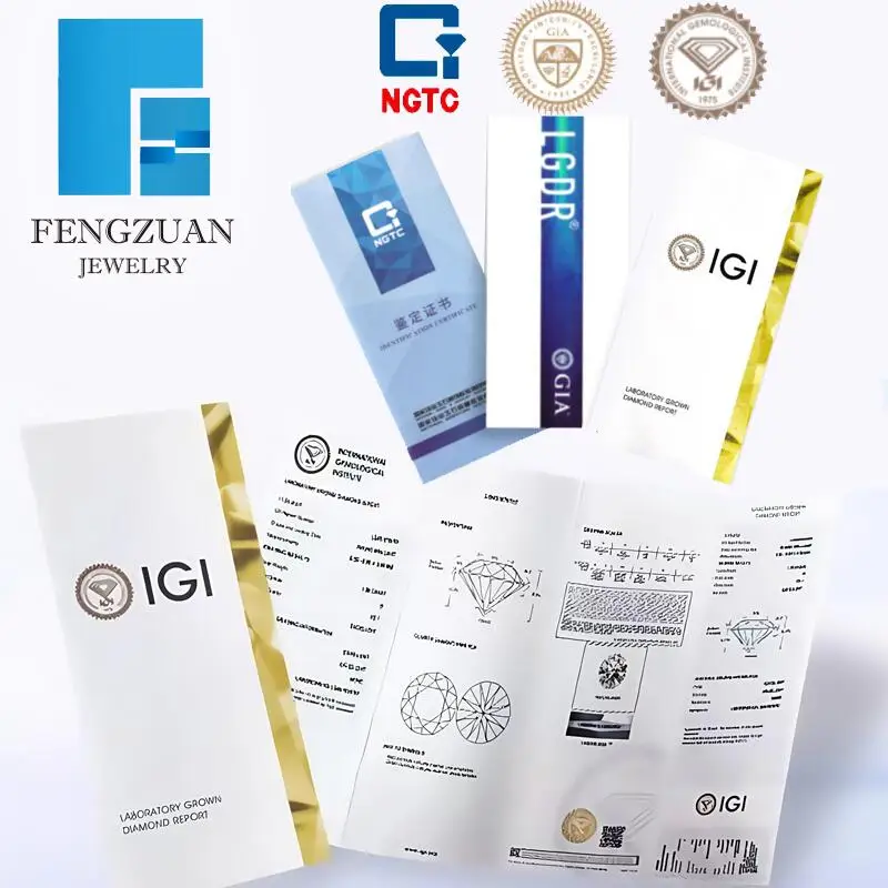 Wholesale Lab Grown Diamond CVD HPHT Certified Brilliant Cut VVS Clarity  White Loose Round Diamond