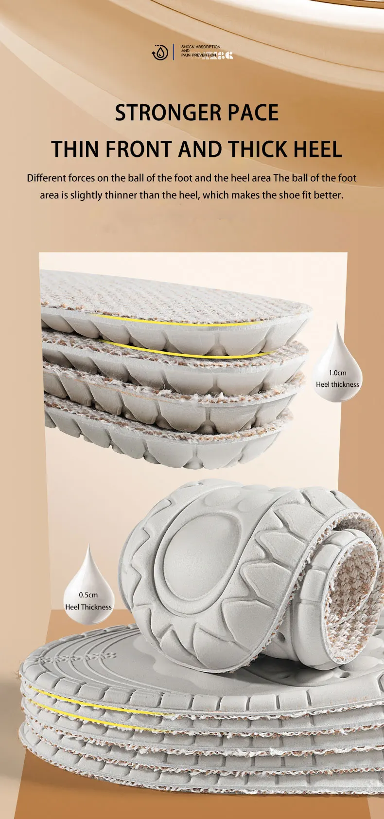 Linen Latex Insoles Summer Sweat Absorption Shoe Pads