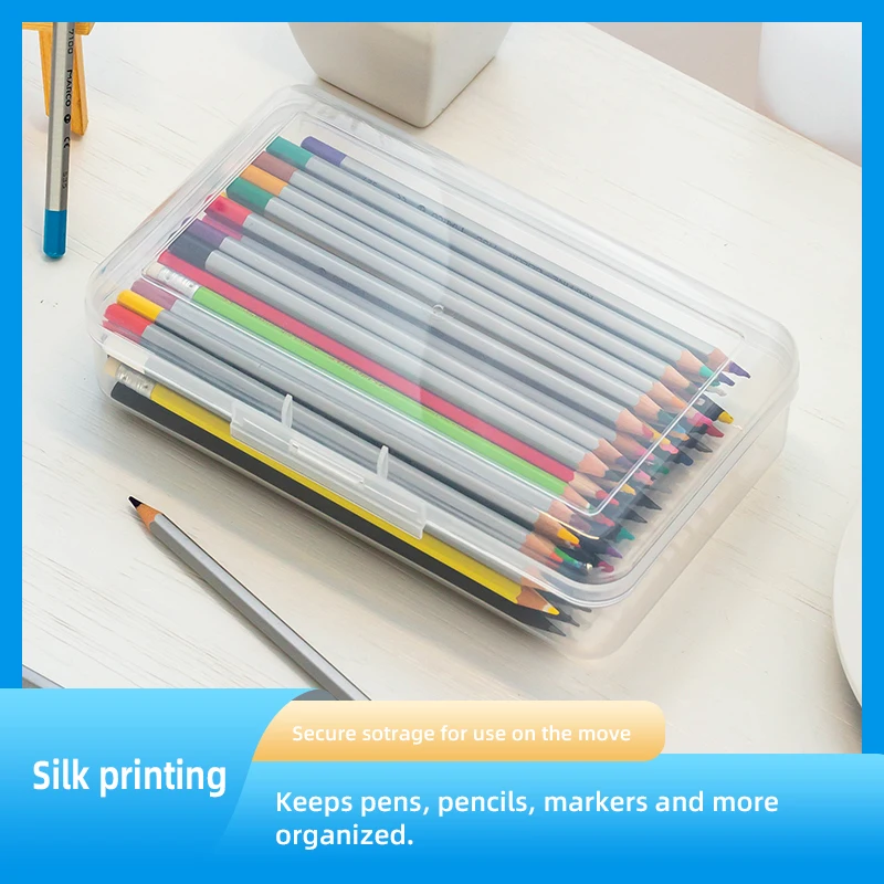 2022 экологичный пластиковый прозрачный милый жесткий пенал с индивидуальным принтом Органайзер большой емкости для мальчиков