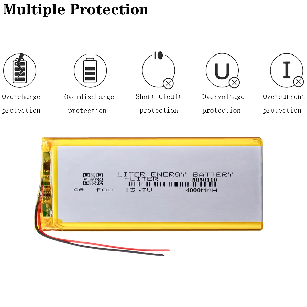 18650 Battery Rechargeable Battery 3.7V 4000mAh Li-ion Rechargeable Battery (2-pcs) Charger - Foto 10